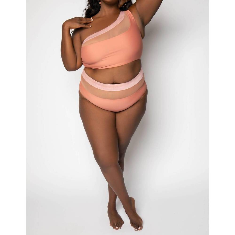 NEW NOMADS bay bikini bottom - plus in dusty rose stucco